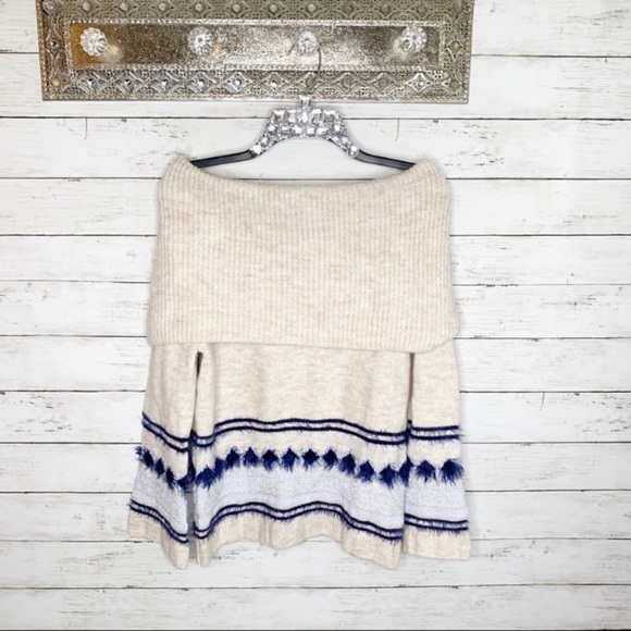 Caslon Fair Isle Off Shoulder Knit Sweater - Picture 4 of 11